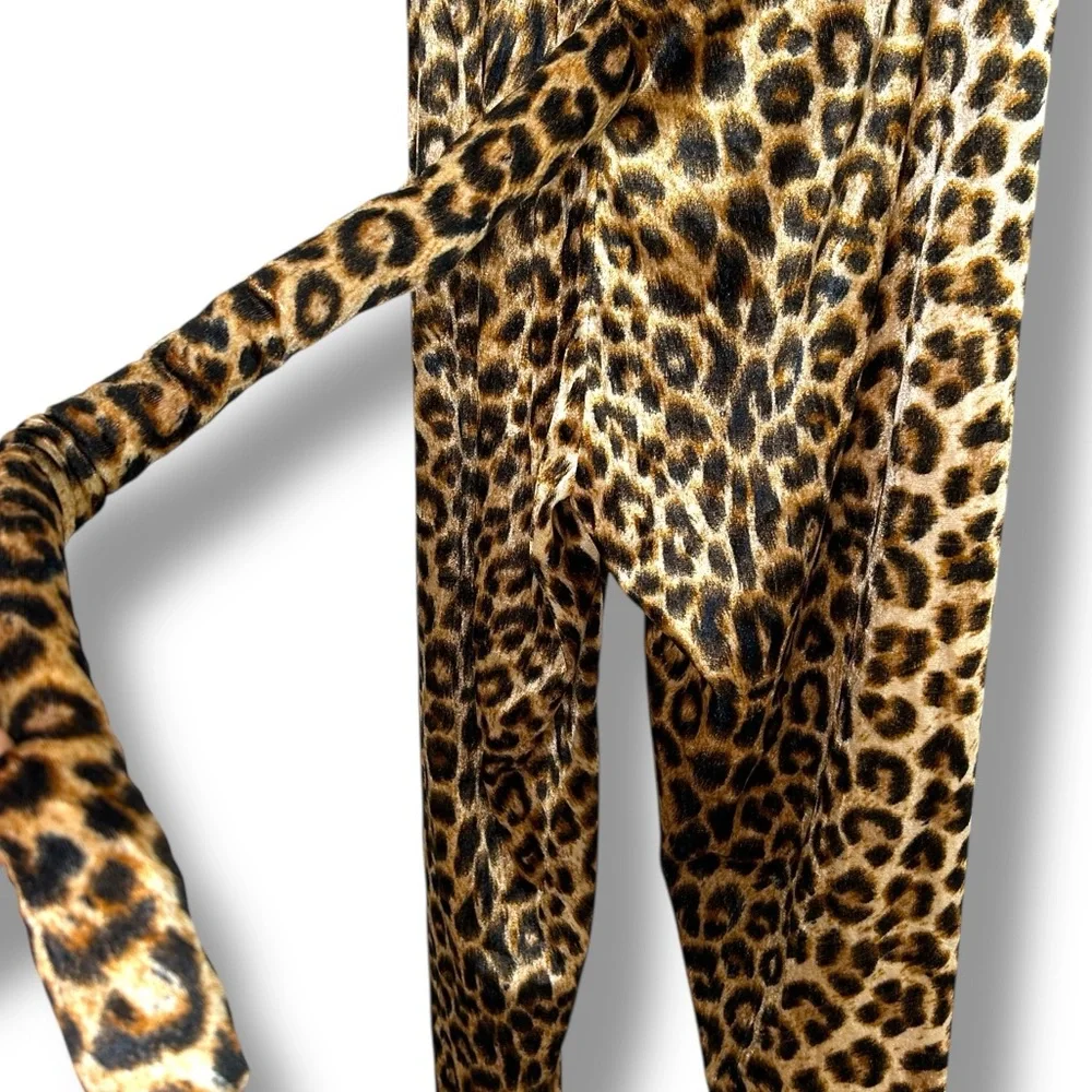 Halloween Cheetah Pants With A Tail One Size Sm/med A -27